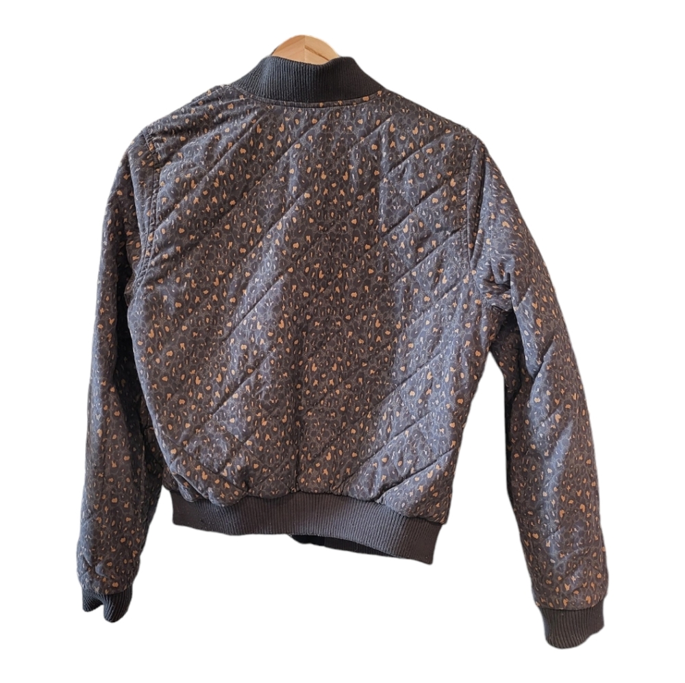 Obey reversible bomber jacket leapord print chest logo - Picture 4 of 8